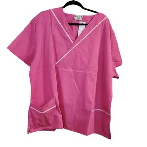 Triple T Scrub Top V-Neck Plus Sz XXL w/double pockets.